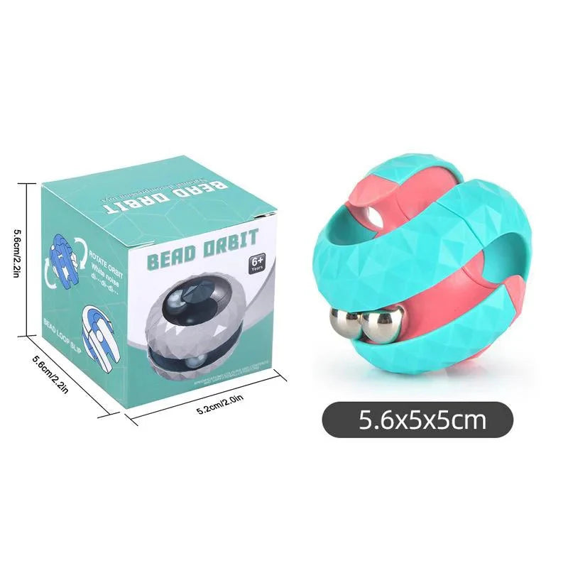 Orbit Ball Fidget Toy – Spinning Cube Stress Relief Puzzle for Kids & Adults