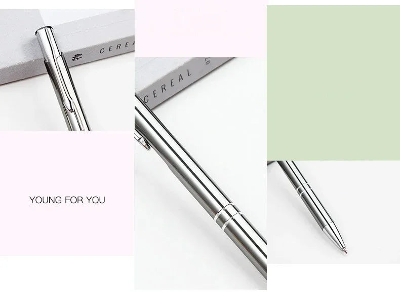 100pcs/lot Hot Sell Metal Ballpoint Pen Support Custom Logo Advertising Wholesale Personalized Pen Advertising Promotional Gift