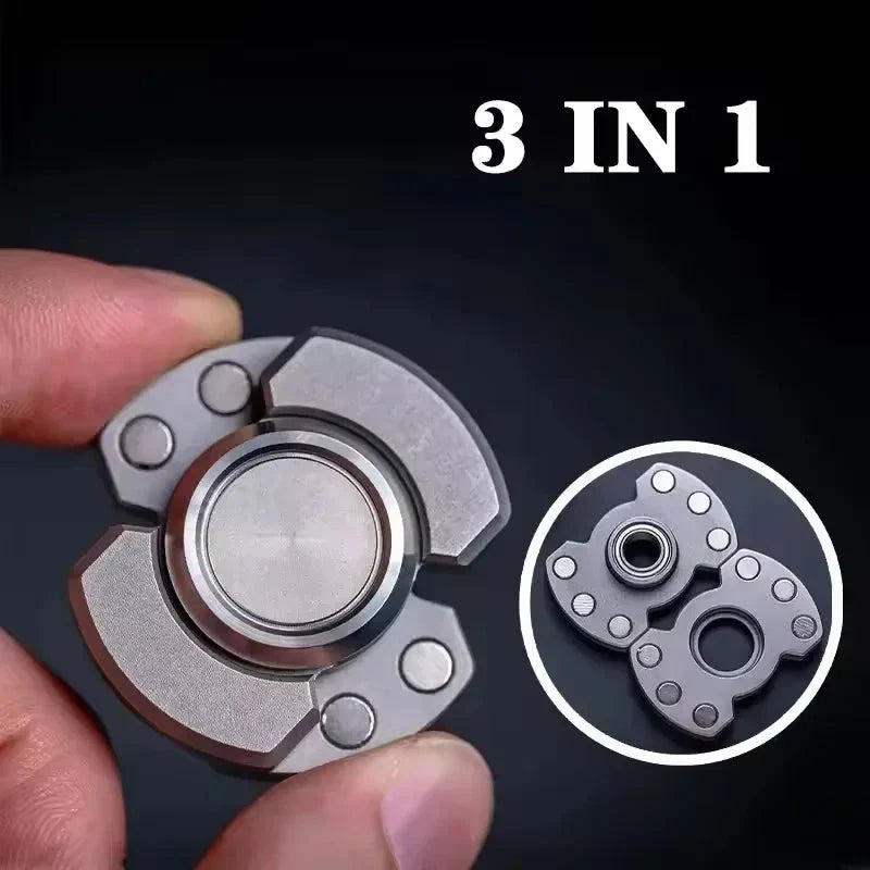 Metal Magnetic Slider Fidget Toy – Mini EDC Hand Spinner Push Card for Adults