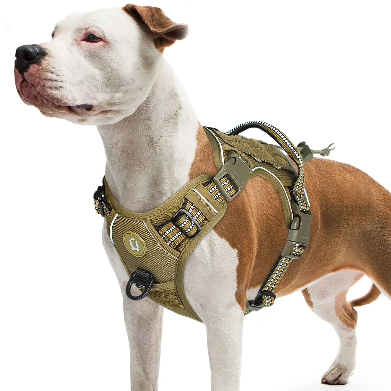 Tactical No-Pull Dog Harness – Adjustable MOLLE Military Vest for Medium & Large Dogs