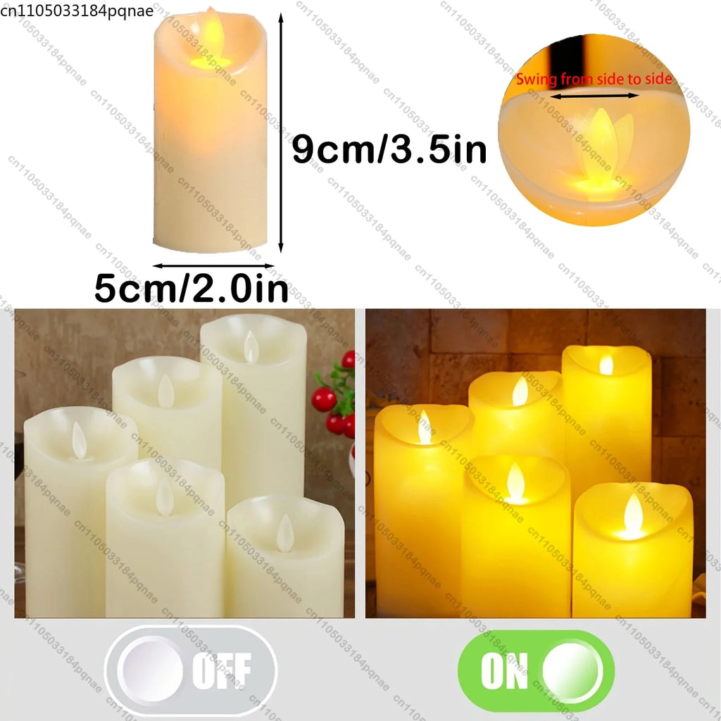 10-120pcs Flameless LED Flickering Pillar Candles – Battery-Operated, Safe, and Reusable for Weddings, Parties, and Home Décor