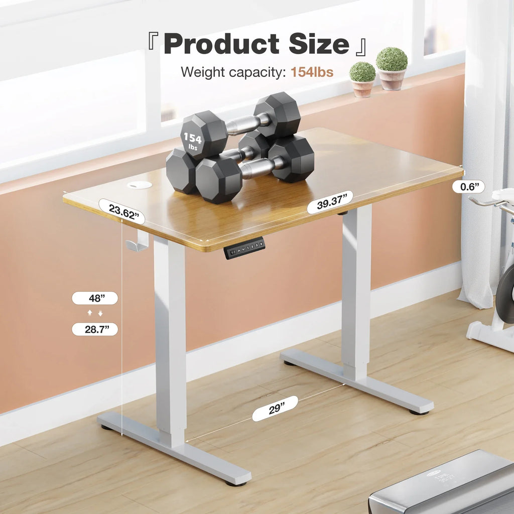 Electric Standing Desk Height Adjustable 40x24 Inch