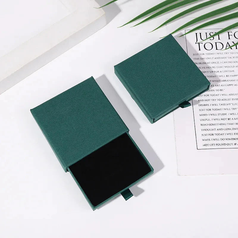 10pcs Kraft Paper Jewelry Boxes for Necklace Bracelet Earrings Gifts