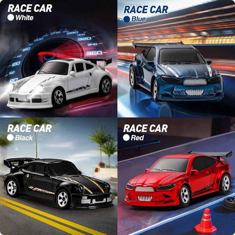 1/64 4WD High-Speed Drift RC Car – Mini Remote Control Racing Toy for Kids & Adults