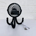 Multifunctional Stroller Mini Fan with USB Charging & Phone Holder