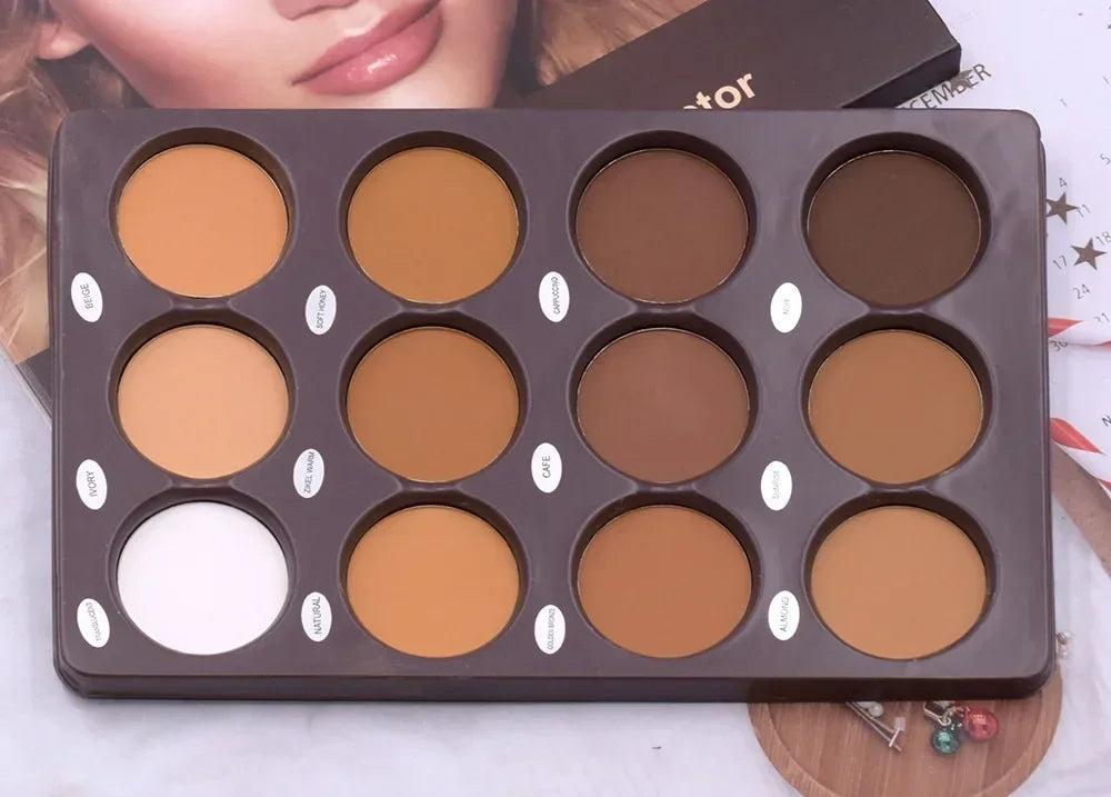 Face Makeup Women 3D Contouring Shadow Wheel Color Palette Bronze glazed Matte