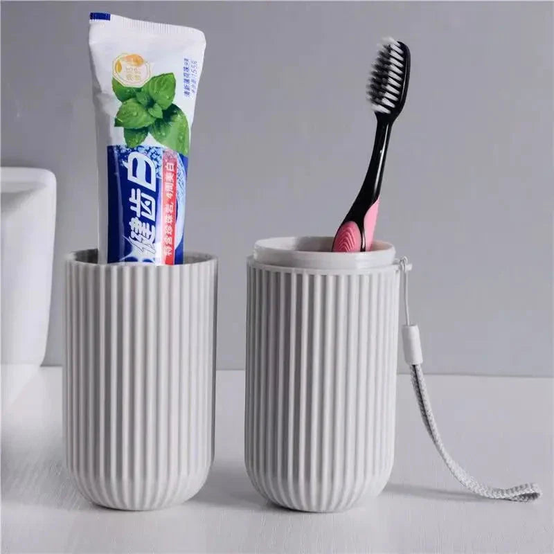 Portable Toothbrush & Toothpaste Holder – Travel Storage Organizer