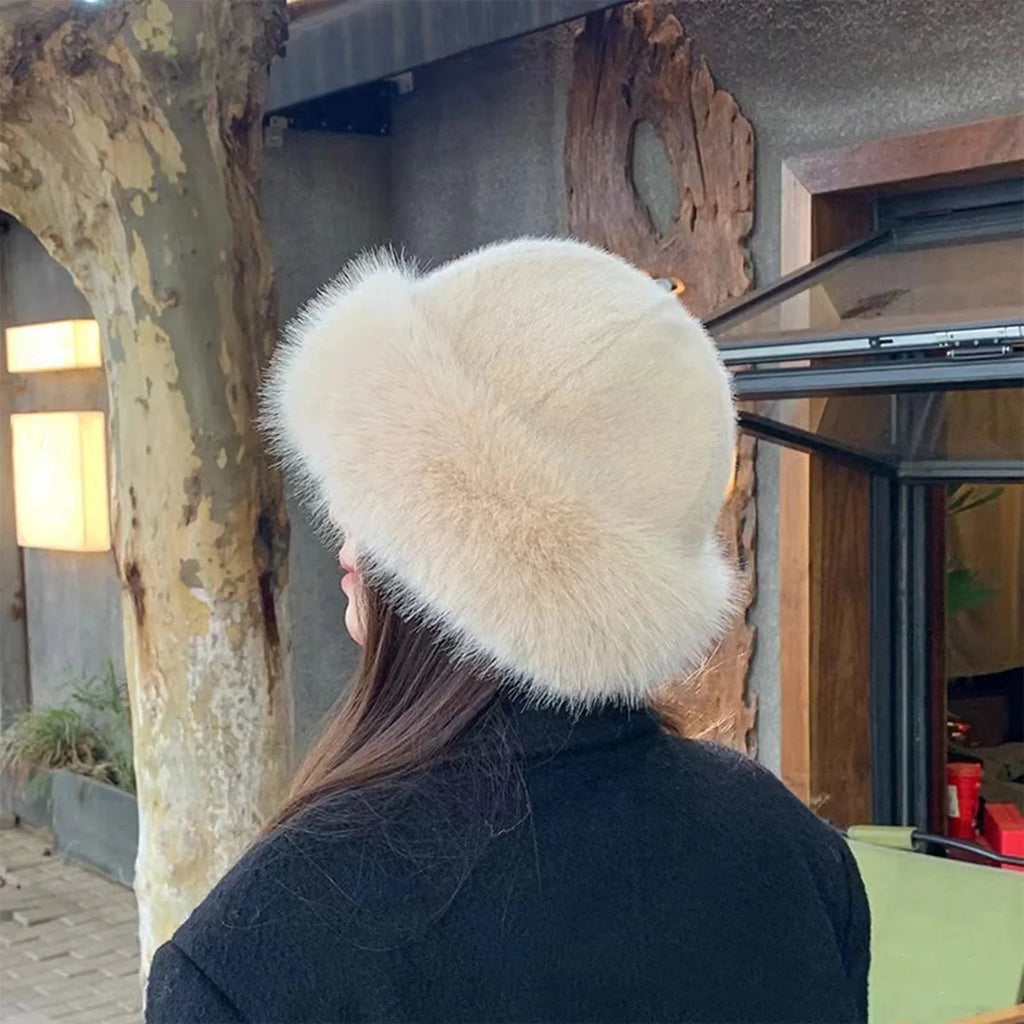 Furry Hats For Women, Autumn Winter Korean Style Warm Hats, Solid Color Flattering Mongolian Hats, Thickened Winter Outfits