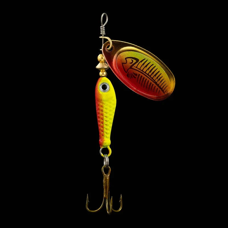 Rotating Metal Spinner Fishing Lure 9.1g 7cm – Sequin Hard Bait with Treble Hook for Bass, Pike, Carp & Trout