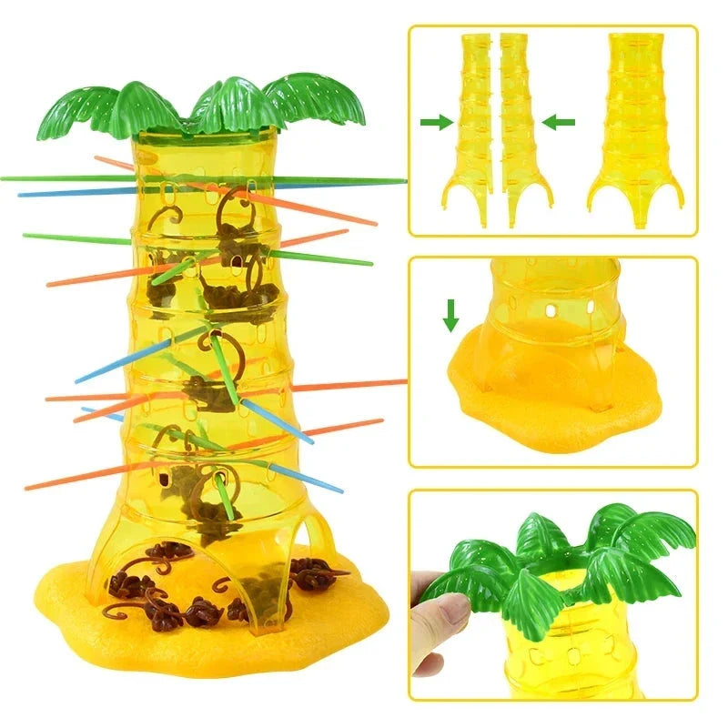Multiplayer Tabletop Climbing Monkeys Game – Fun Interactive Parent-Child Board Game, Educational Rolling Monkey Toy for Kids