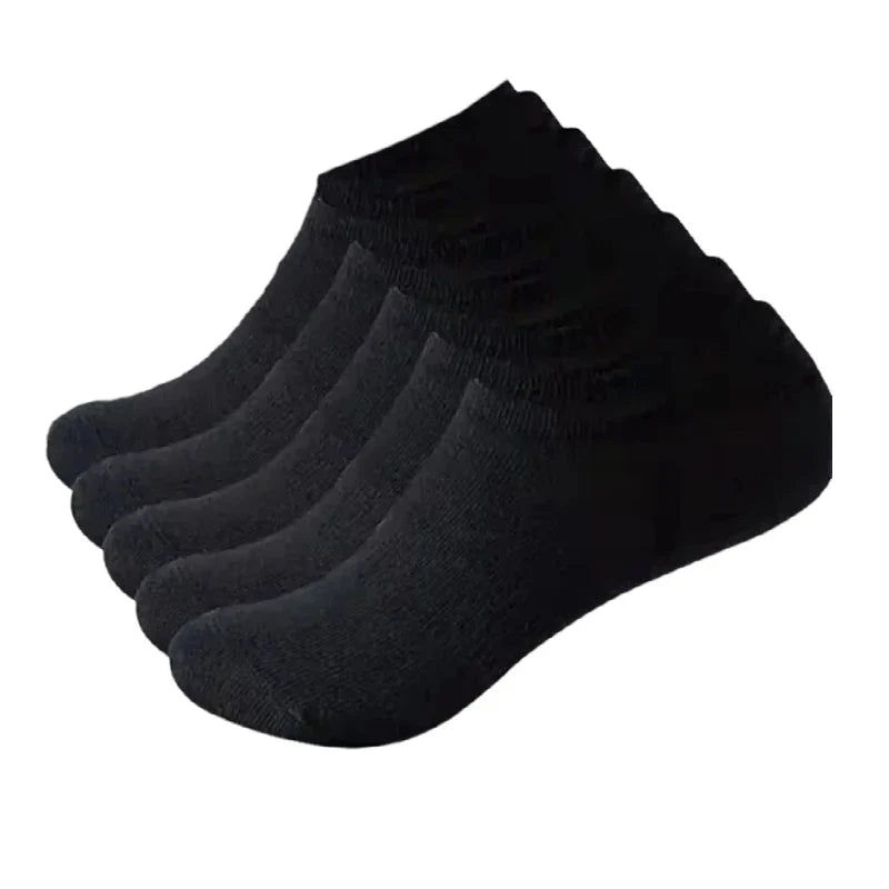 10PCS Men’s Mid-Calf Cotton Socks – Solid Color, Versatile for All Seasons