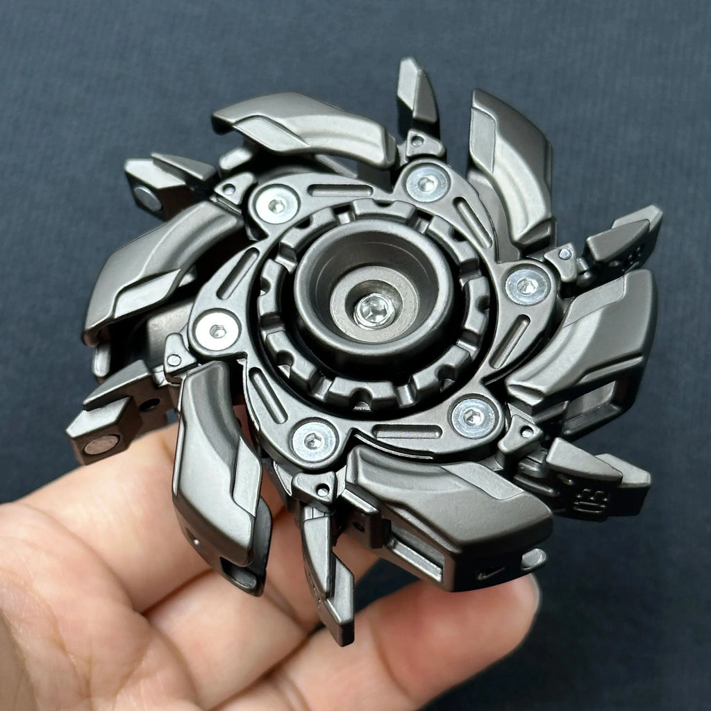 EDC Open Armor Metal Spinning Top – Magnetic Fidget Slider Toy for Adults | Stress Relief Spinner with Mecha Design & Smooth Rotation