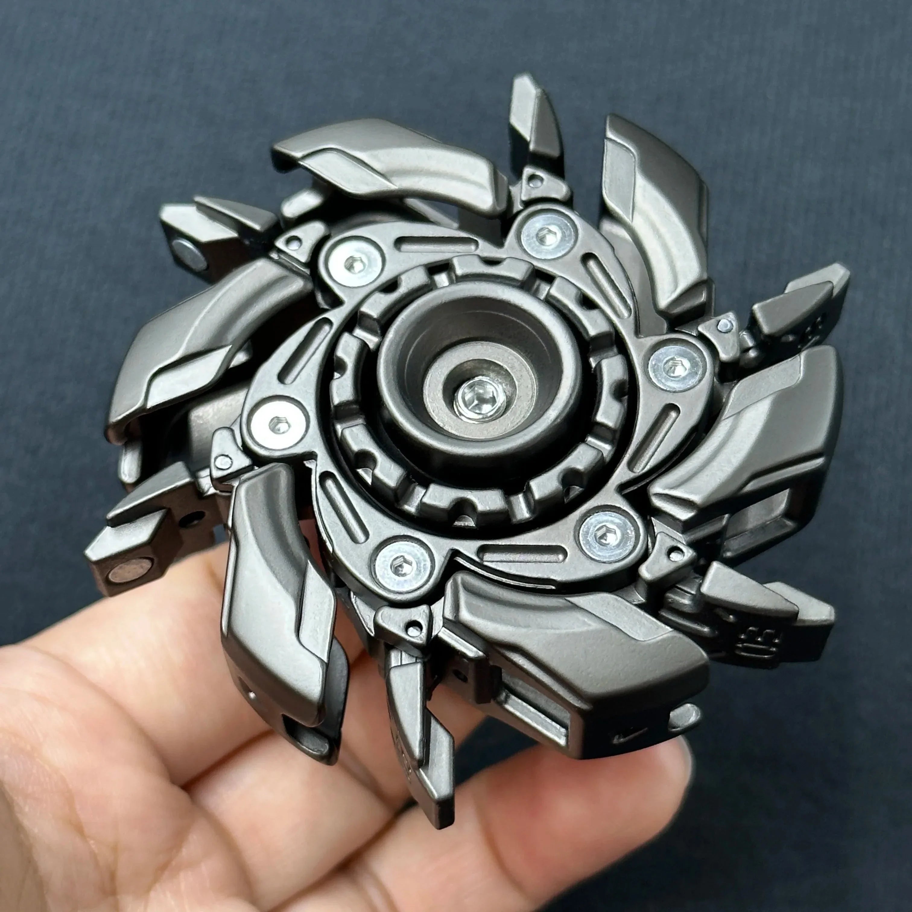 EDC Open Armor Metal Spinning Top – Magnetic Fidget Slider Toy for Adults | Stress Relief Spinner with Mecha Design & Smooth Rotation