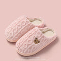 Winter Fluffy Shoes Women Cotton Slippers Cartoon Bear Thick Sole Warm Slides Men Female Couple House Indoor Plush Flat Shoes