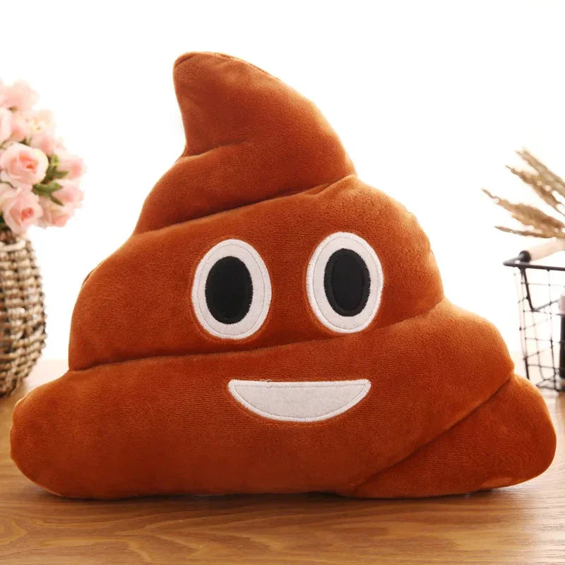 Cartoon Poop Plush Toy – Funny Quirky Cushion for Kids