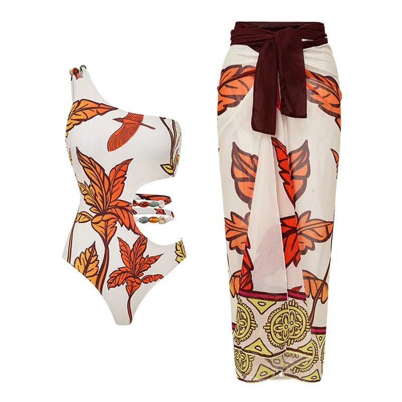 Women Swimwear 2PC Cover-up Swimsuit