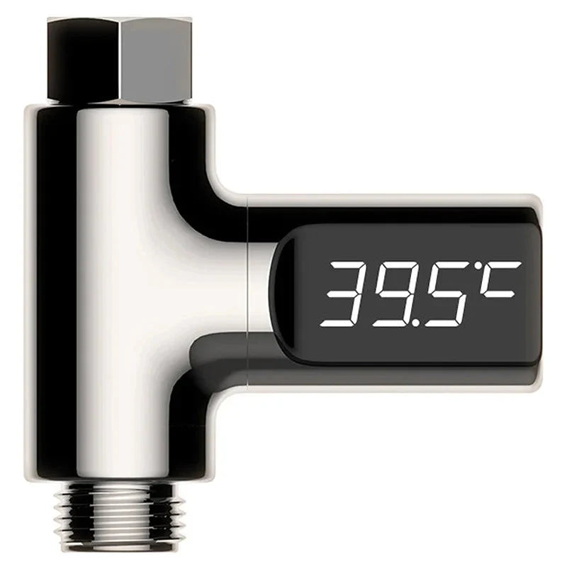 LED Display Shower Water Thermometer Self Powered