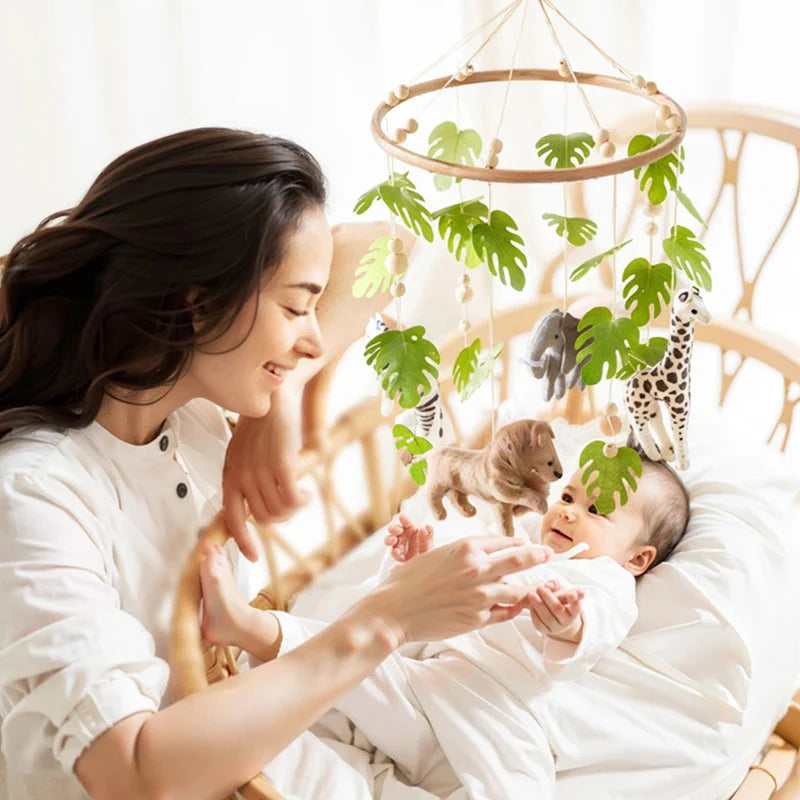 Baby Crib Mobile Rattle Toy Forest Animal Bed Bell