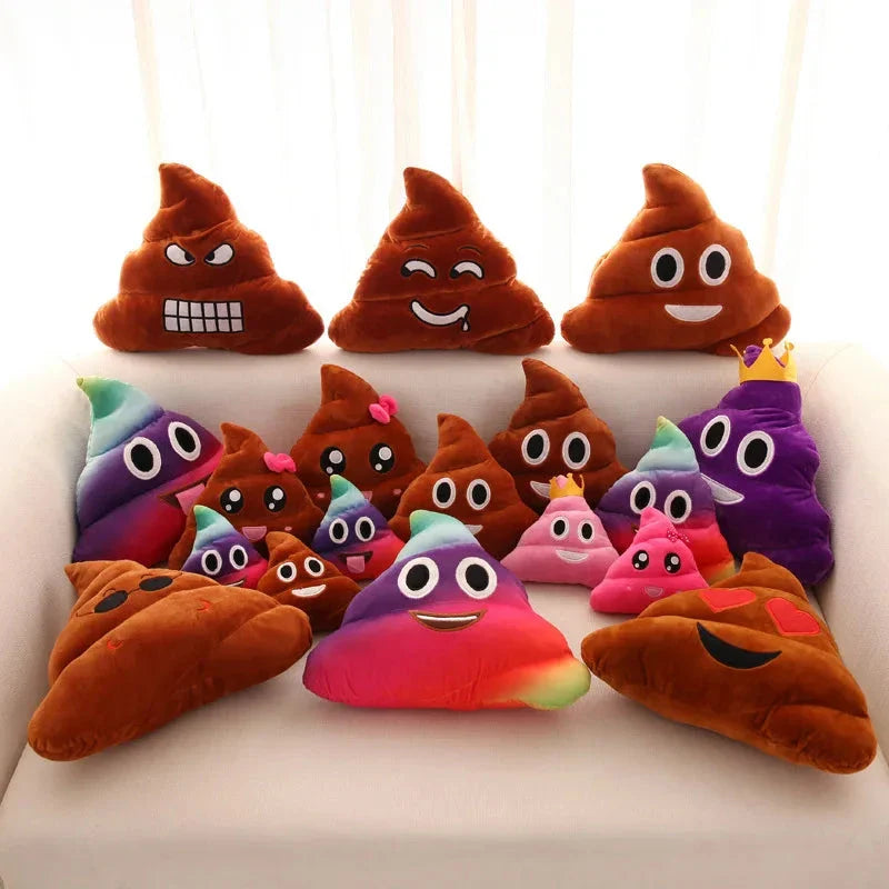 Cartoon Poop Plush Toy – Funny Quirky Cushion for Kids