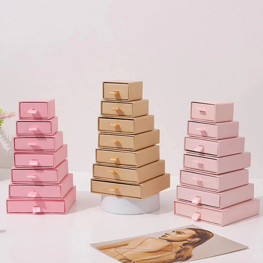 10pcs Paper Jewelry Gift Boxes for Rings, Earrings & Bracelets