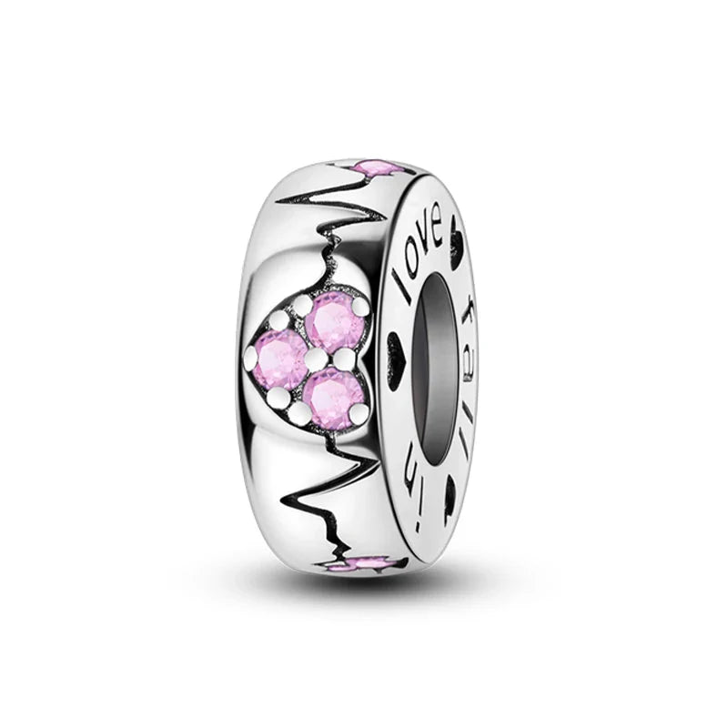 100% 925 Sterling Silver Rainbow Zircon Butterfly Dragon Silicone Stopper Charms - Colorful Beads for DIY Bracelets, Customizable Jewelry for All Occasions