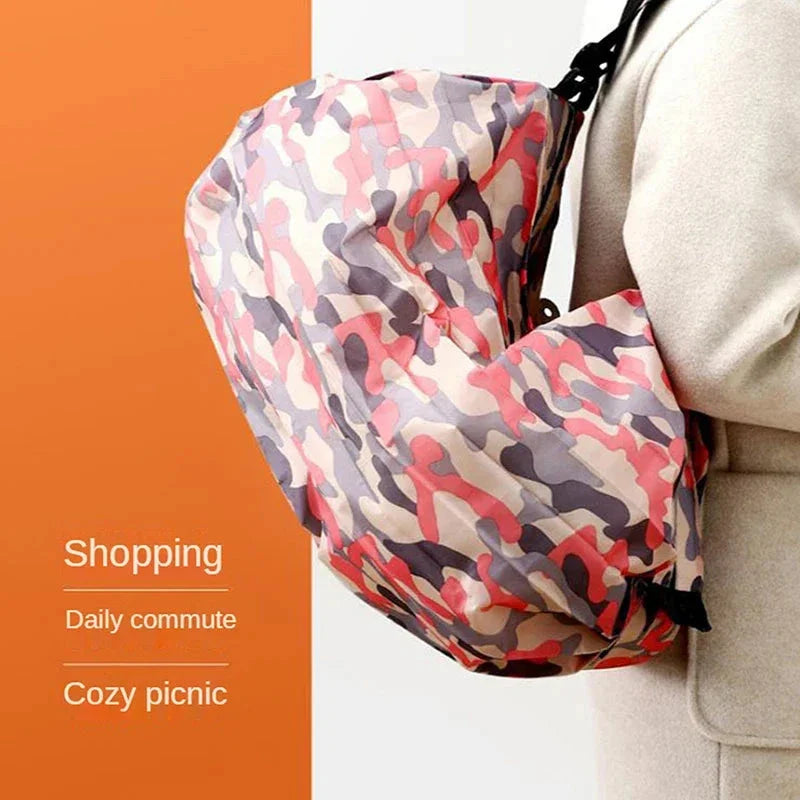 Foldable Camouflage Shopping Bag – Large Capacity Portable Tote