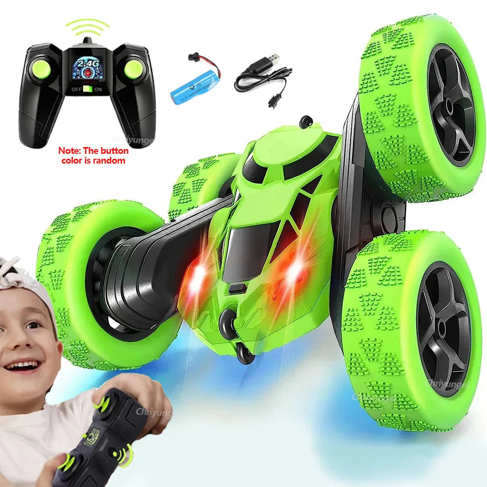 Rc Stunt Car Kids Double Sided Flip Remote Control Cars 2.4G High Speed 360° Rotation Drift Auto Toys Gifts for Boy & Girls