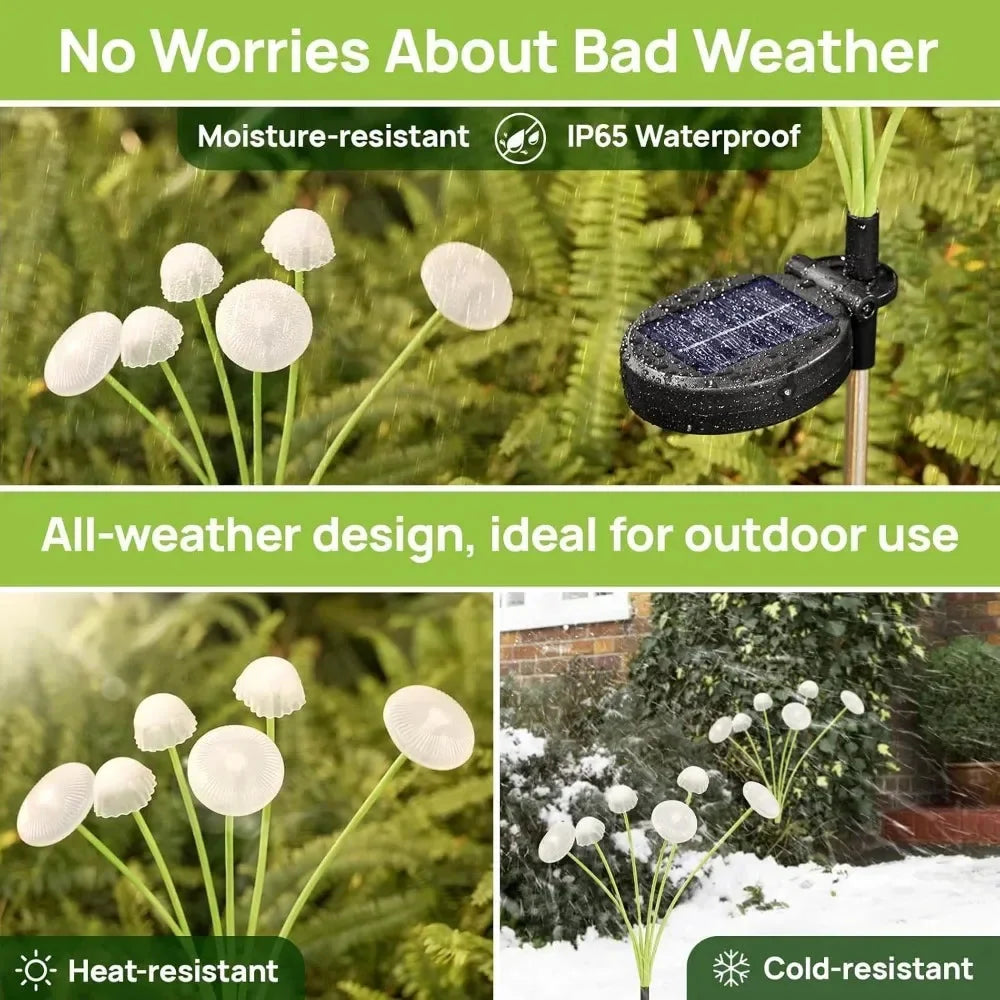 6LED Solar Jellyfish Mushroom Lights – LED Garden & Lawn Solar Plug Lights