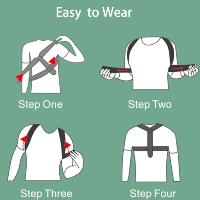 Adjustable Back & Shoulder Posture Corrector – Clavicle Spine Support Belt for Neck, Upper Back & Hunchback Correction