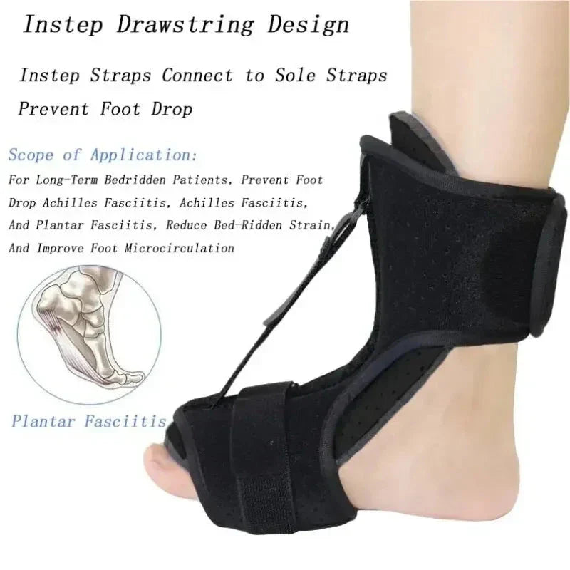 Adjustable Plantar Fasciitis Night Splint – Ankle & Foot Drop Brace for Heel Pain and Achilles Tendon Relief