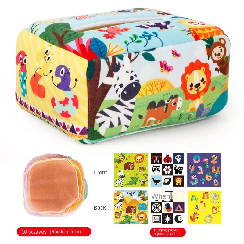 Montessori Magic Tissue Box Sensory Busy Board Toy