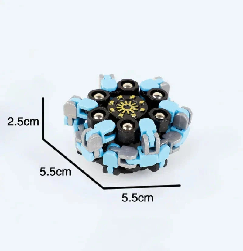 Deformable Fidget Spinner Chain Toy – Intelligent Stress Relief Finger Gyro for Kids & Adults