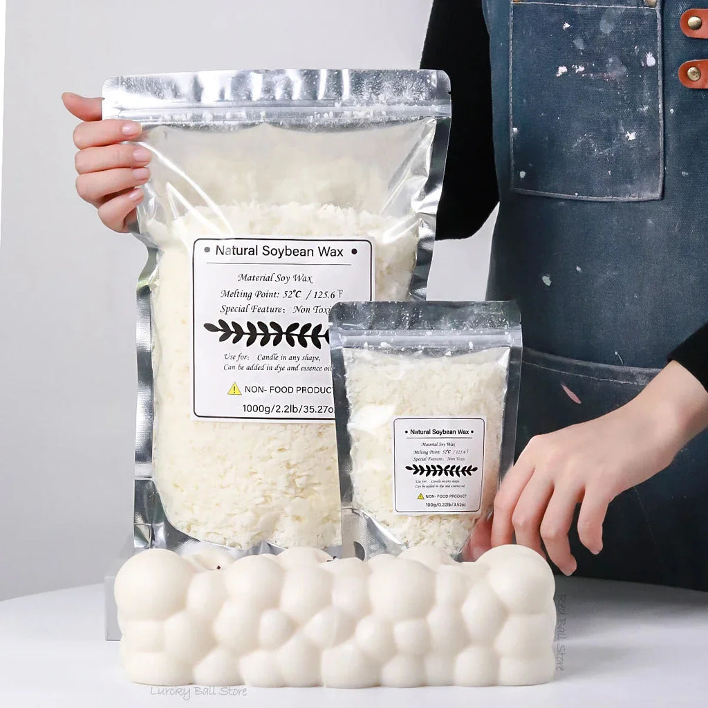 Pure Soy & Paraffin Wax for Candle Making – 250g/500g/1kg Natural Wax Material for DIY Handmade Aromatherapy & Craft Candles