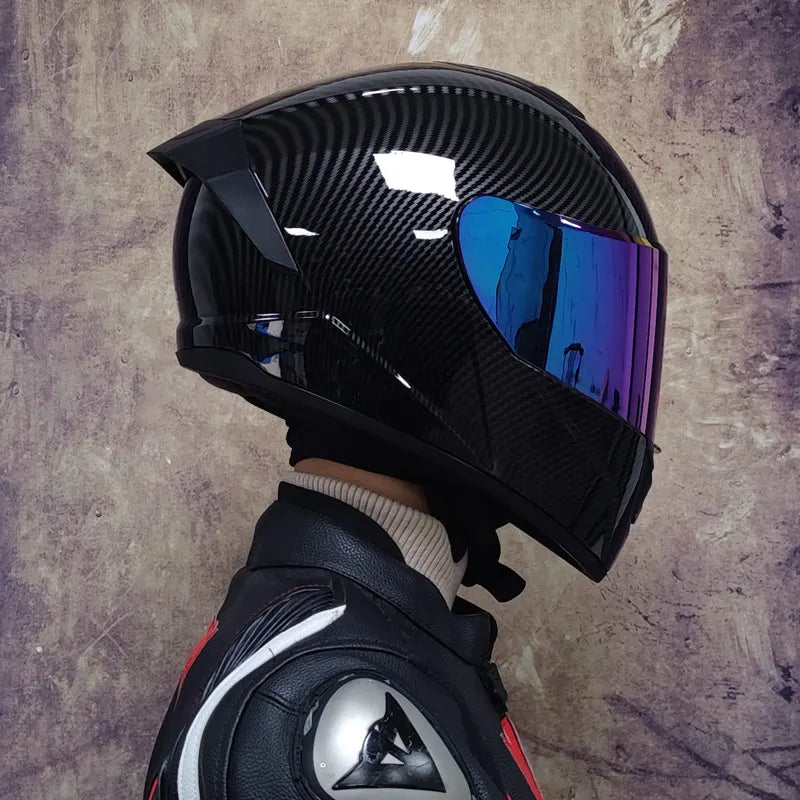 Full Face Racing Helmets Winter Warm Double Visor Motorcycle Helmet Motorbike Sports helmet LVS-701