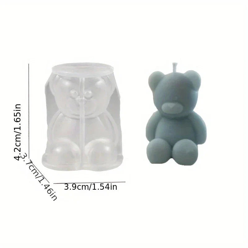 Silicone Bear Mold – Cute 3D Animal Candle, Soap & Resin Mold for DIY Crafts, Aromatherapy & Home Décor