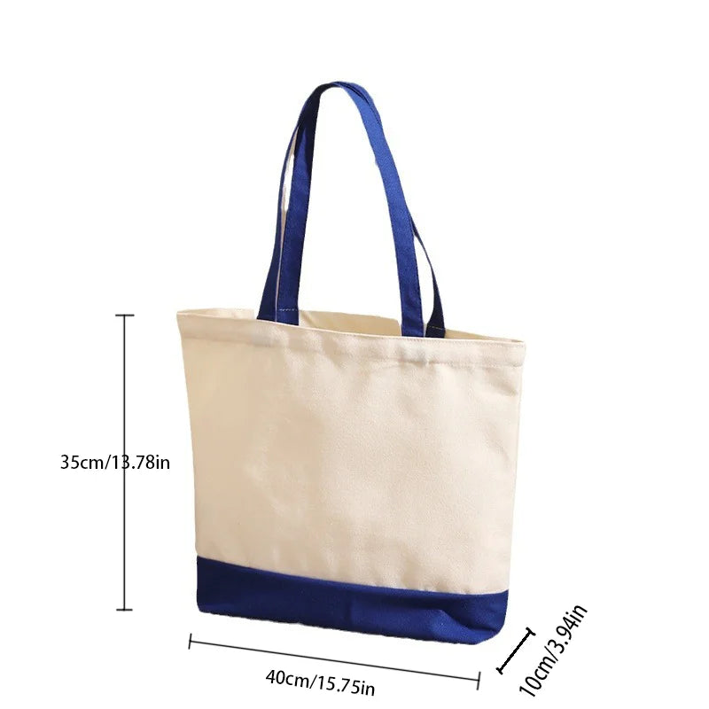 20/50 Pieces/lot Customized Photo/Text Splicing Handbag Women's Canvas Tote Bag Casual Commuting Shopping Bags 40x35x10cm