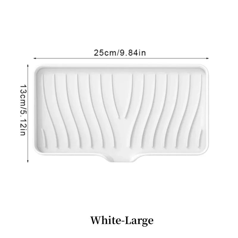 Silicone Drain Soap Dish - Anti-Slip Sink Tray for Kitchen & Bathroom