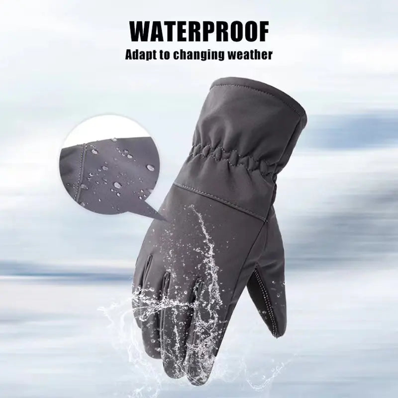 Men Women Winter Tactics Outdoors Camouflage Thickened Ski Gloves Waterproof Touch Screen Skiing Camping Cycling Fishing Glove