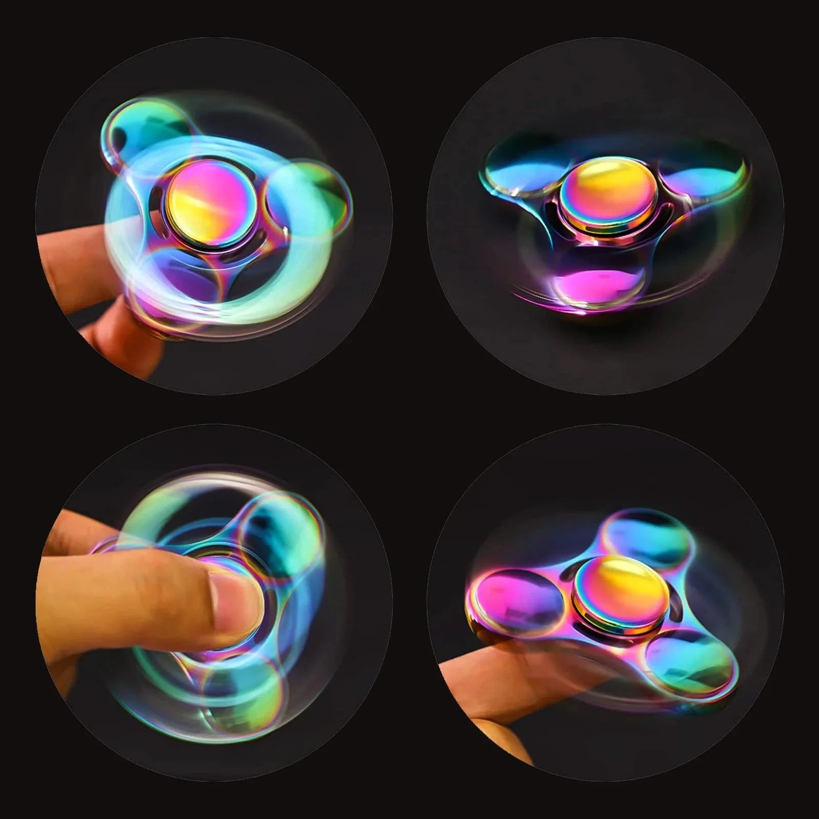 Stainless Steel Fidget Spinner – High-Speed Precision Metal Hand Spinner | 3+ Minute Spin Time for EDC, ADHD & Anxiety Relief