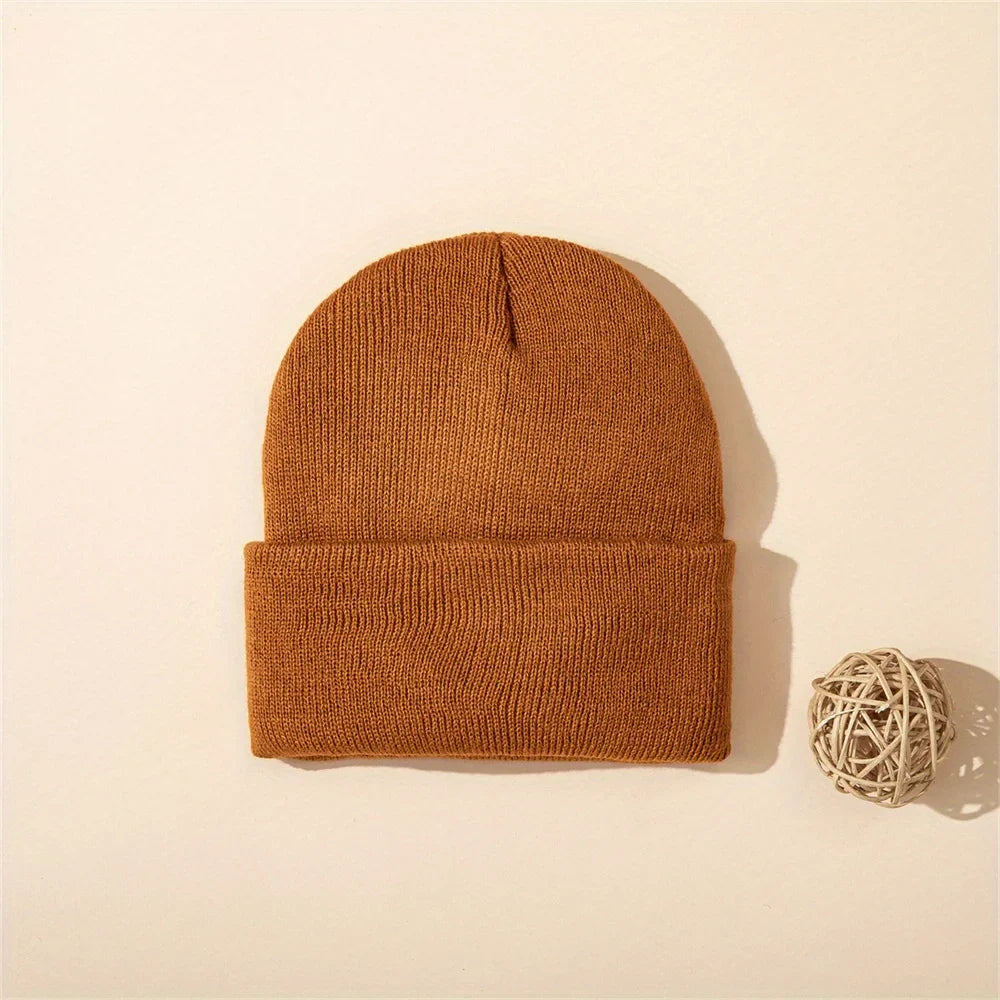 4pcs Winter Warm Knitted Baby Hat Knit Cuffed Beanie for Boys and Girls