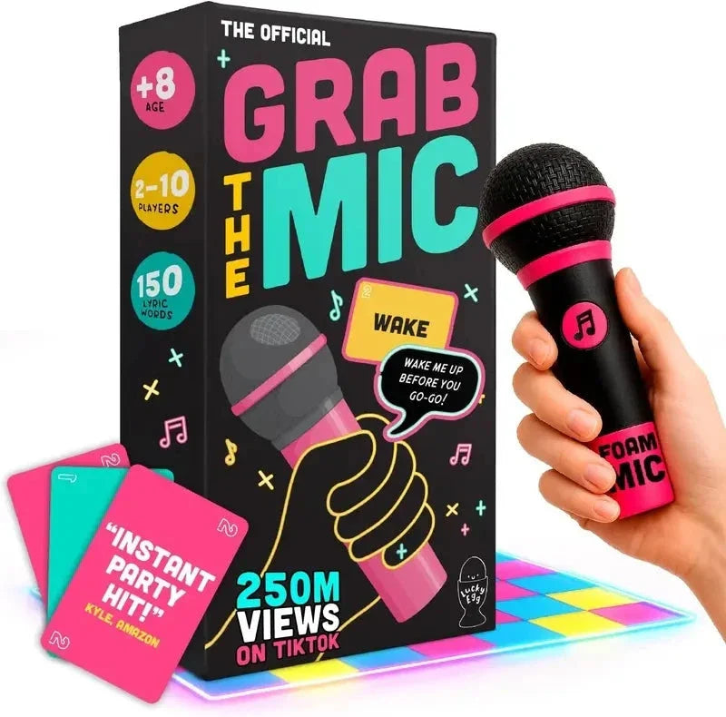 Lucky Egg Grab The Mic – Family Karaoke Board Game for 2-10 Players