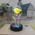 Artificial Rose Flowers Valentines Day Gift for Girlfriend Eternal Rose LED Light Foil Flower Wedding Decor Christmas Gifts