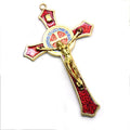 12*7cm Golden Saint Benedict Cross Jesus Christ Pendant Religion Praying & Decoration