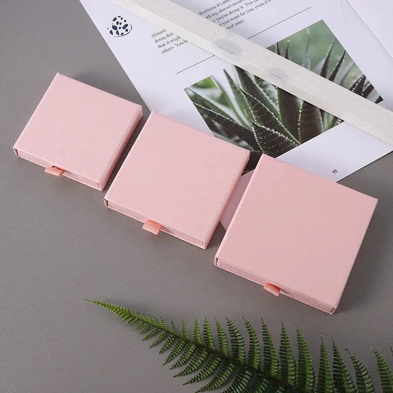10pcs Kraft Paper Jewelry Boxes for Necklace Bracelet Earrings Gifts