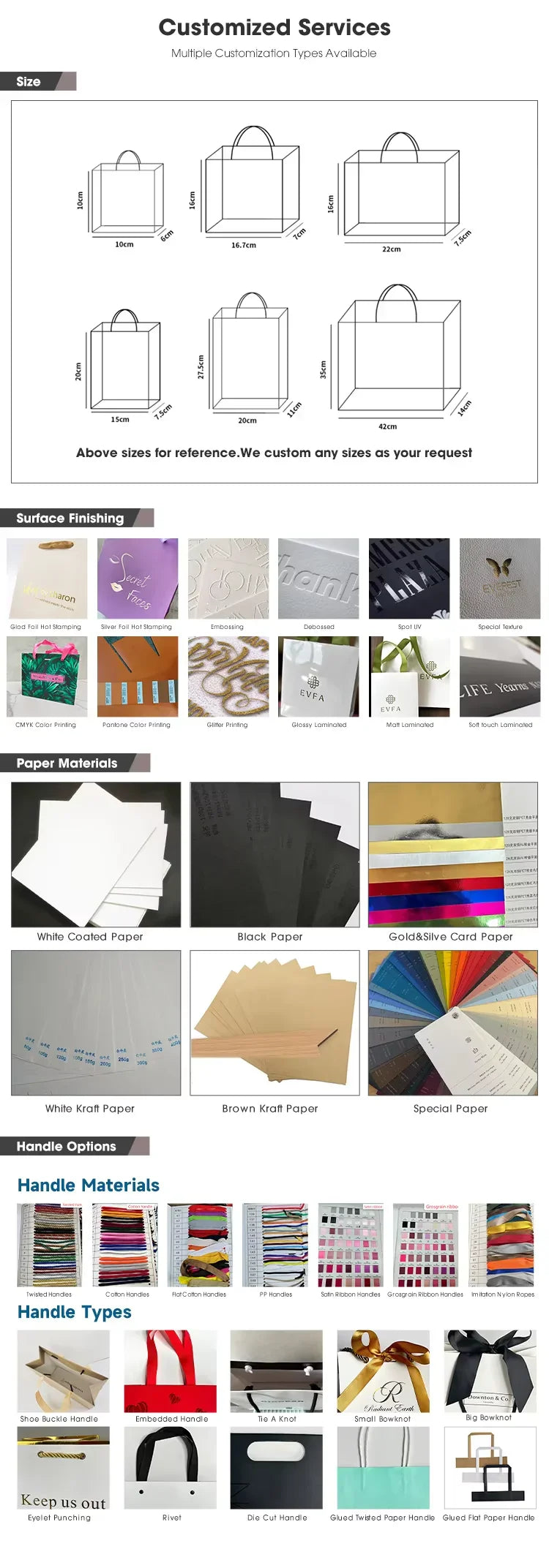 500Pcs Custom Shopping Bag Elegant Paper Packaging Cosmetic Gift Bags with Logo
