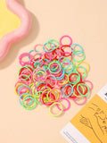 100pcs Kids Rubber Bands – Colorful Hair Scrunchies for Toddlers