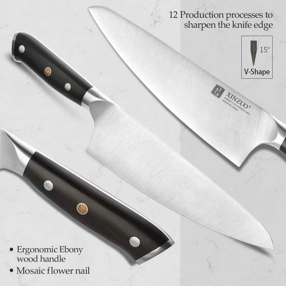 5 PCS Kitchen Knives Set German