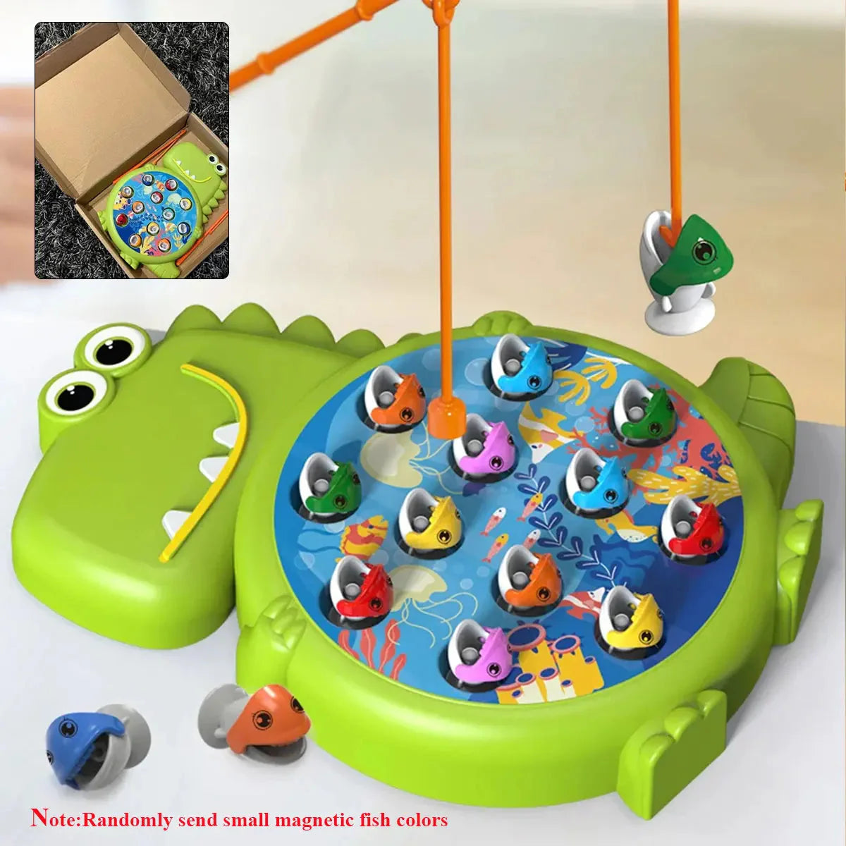 Dinosaur Magnetic Fishing Toys - Montessori Educational Game for Kids | Fun & Safe Play Rod Gift