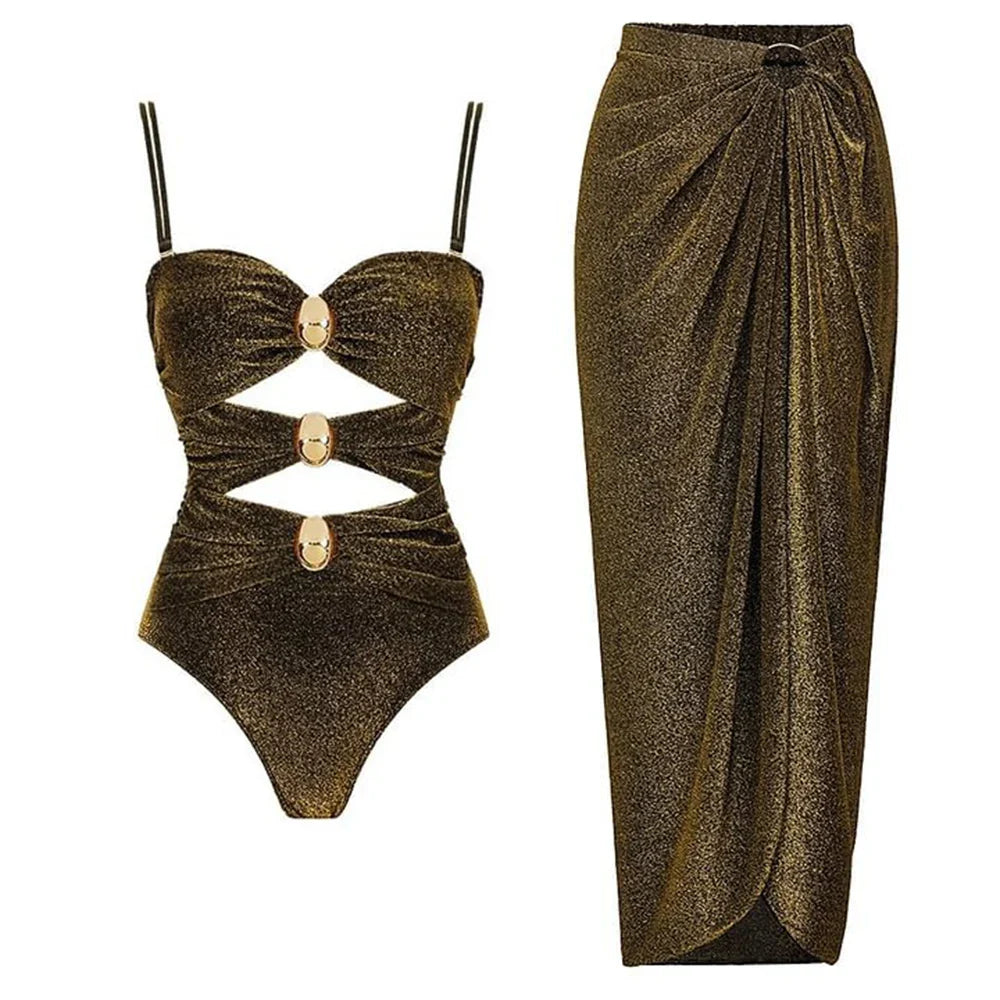 Women Swimwear 2PC Cover-up Swimsuit