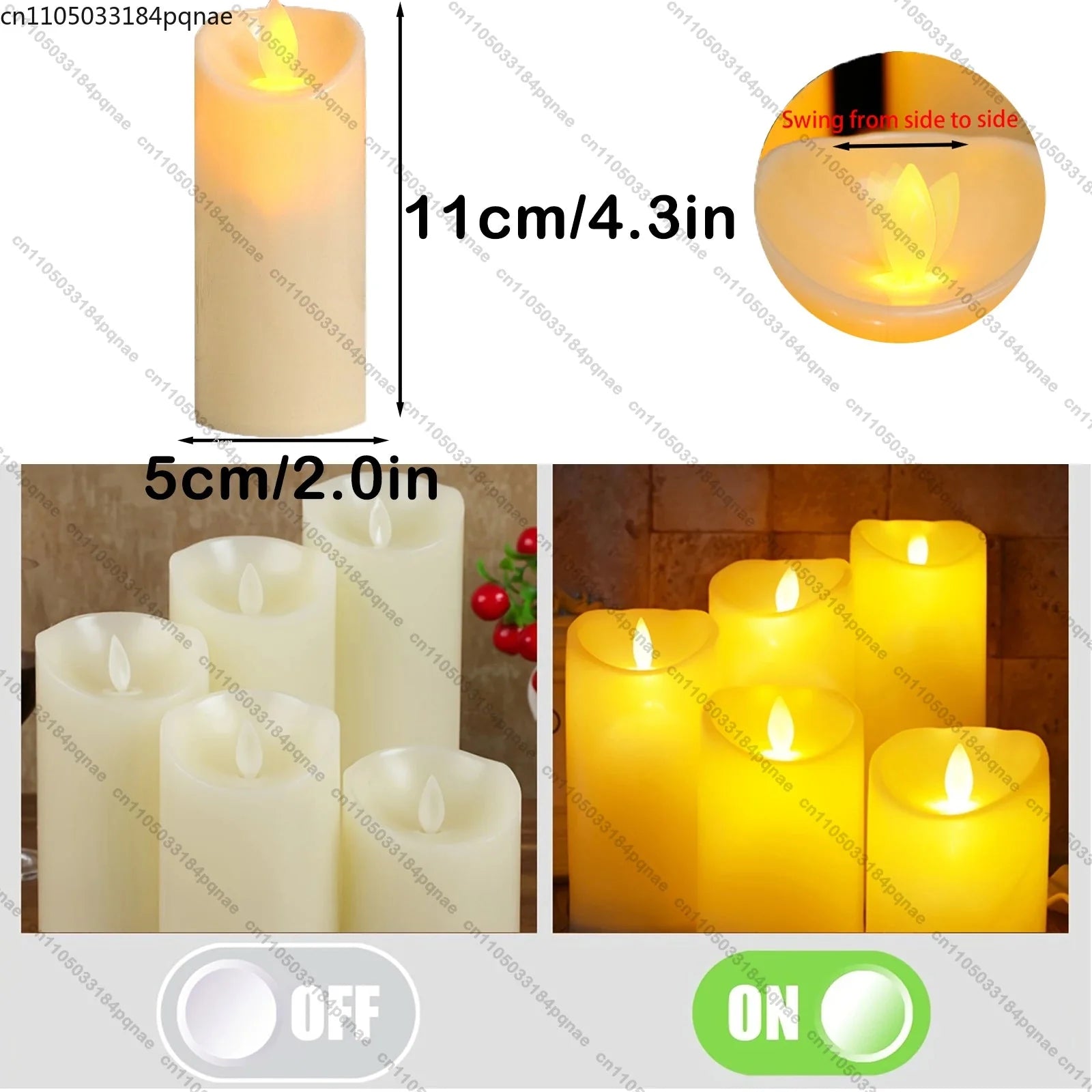 10-120pcs Flameless Fake Candle LED Flickering Candles Battery Operated LED Pillar Candles for Wedding Halloween Decor Party